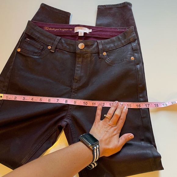 NWOT Ted Baker London Anna wax-finished skinny jeans size 28 / color purple - Picture 8 of 12